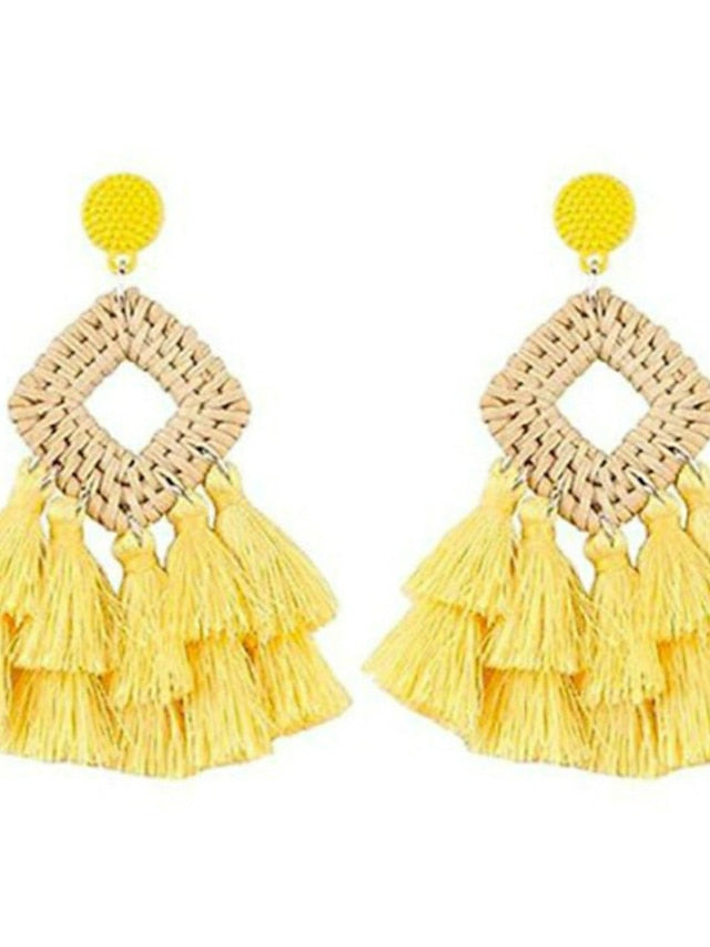 Earrings Ethnic Style Street Pure Color Earring for Women