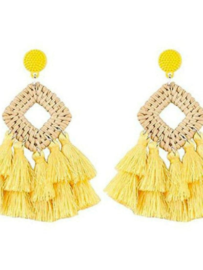 Earrings Ethnic Style Street Pure Color Earring for Women