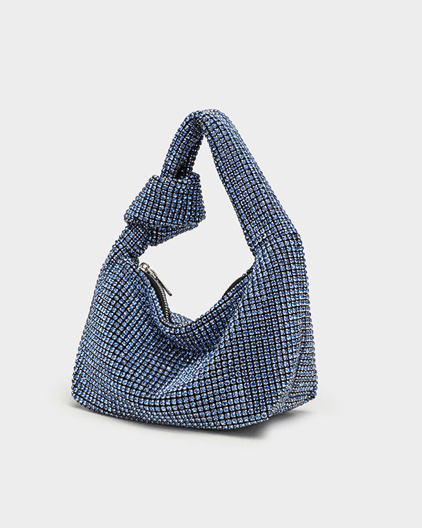 Fully Diamond A-Grade Rhinestone Knot Bag