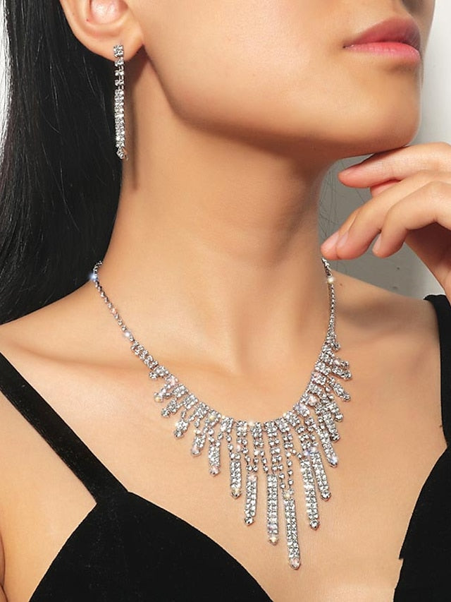necklace Chic & Modern Party Pure Color Jewelry Sets / Wedding / Silver / White / Fall / Winter for Women