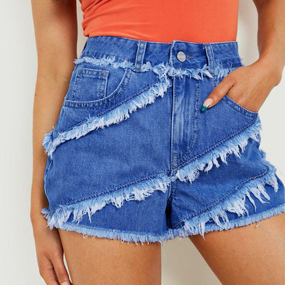 Women'S Fashion Casual Tassel Denim Shorts