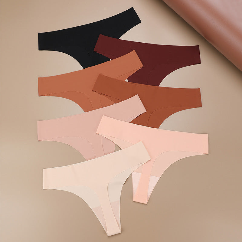Women Low-waist Breathable Solid Color Quick-drying Casual Panty