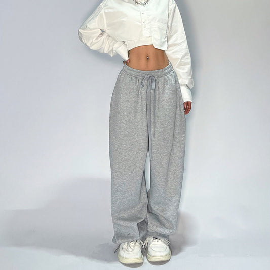Pantalones anchos holgados casuales de moda para mujer