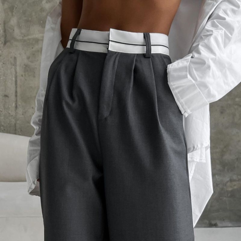 Spring Solid Color Fashion Casual Women Office Pants