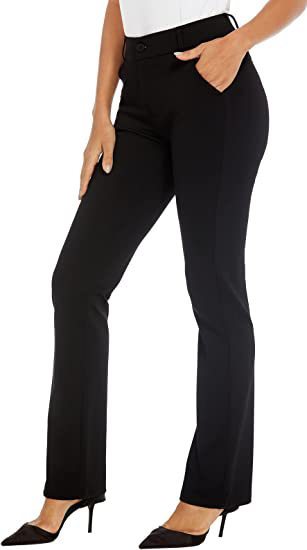 Pantalones casuales de color sólido de moda para mujer