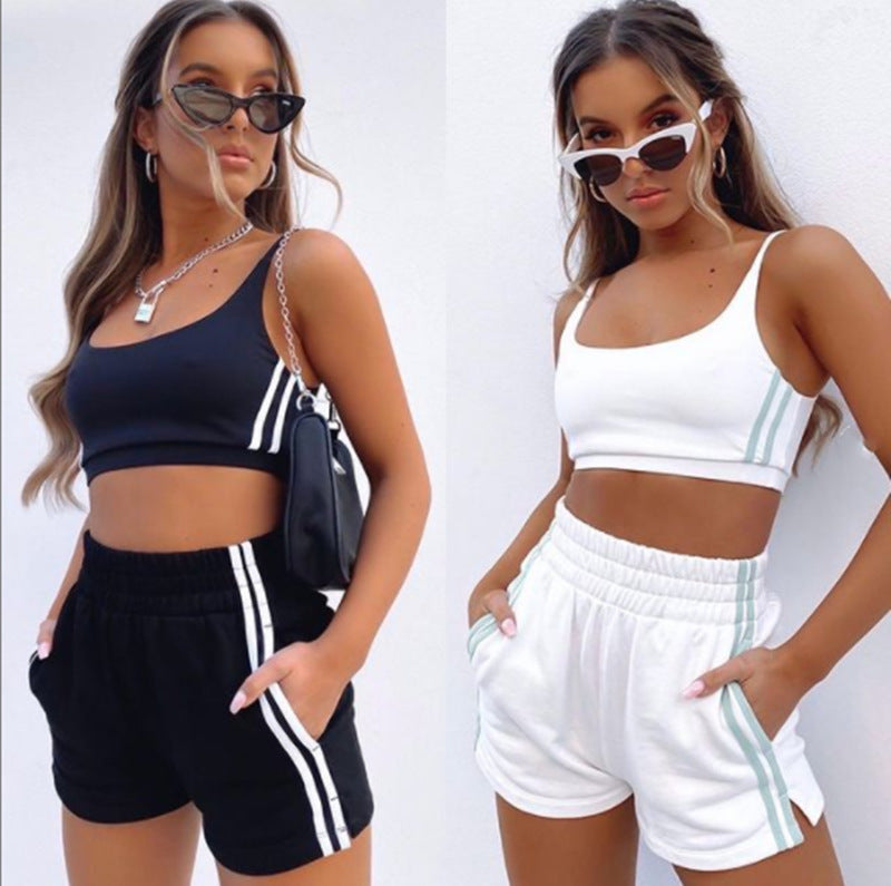 Conjunto de 2 piezas de camisola deportiva informal para mujer