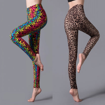 Women Casual High Waist Leopard Print Skinny Leggings