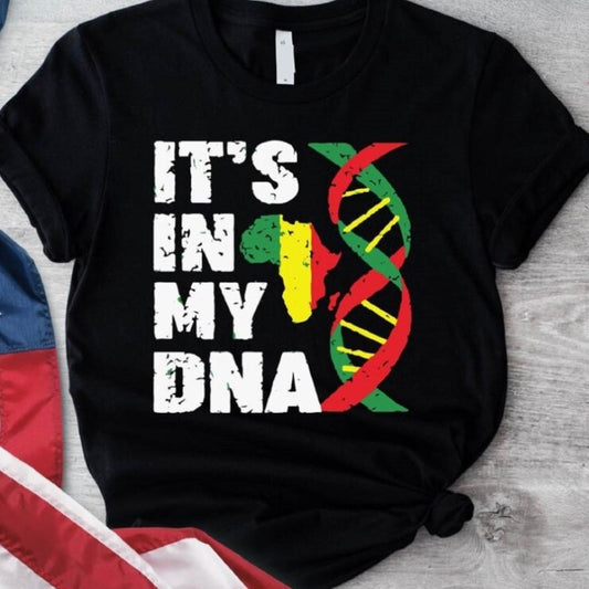 Camiseta informal de manga corta con estampado de letras Juneteenth para mujer
