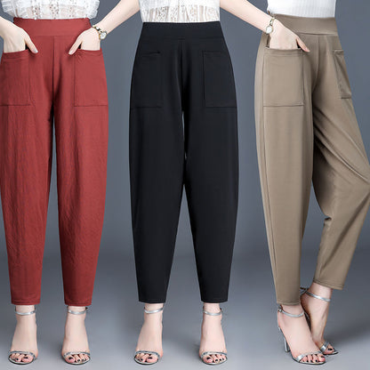 Women'S Casual Solid Color Loose Pants