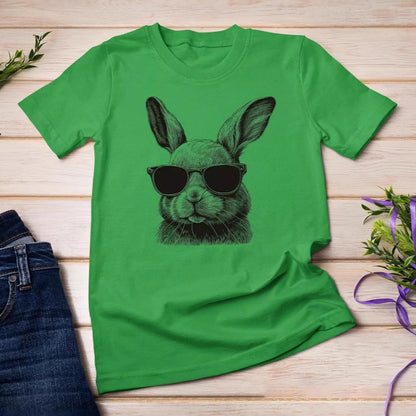 Camiseta holgada informal con estampado de conejo de Pascua para mujer