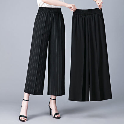 Women'S Casual Solid Color High-Waist Wide-Leg Pants
