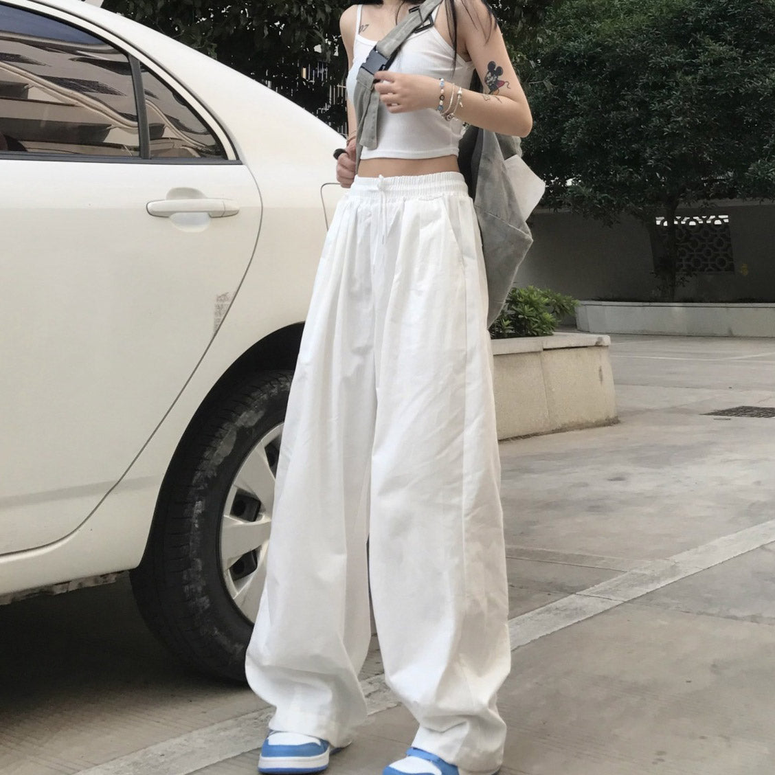 Summer Women Fashion Casual Loose High Waist Pants