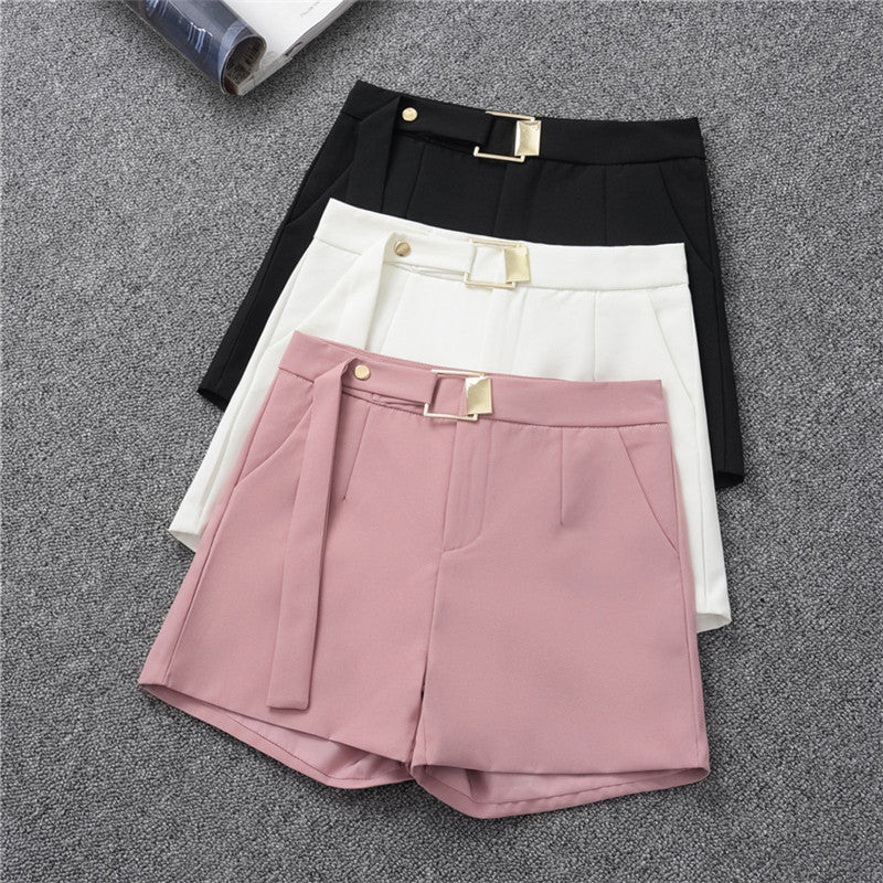 S-3XL Women Summer Casual Loose High Waist Wide Leg A-Line Shorts