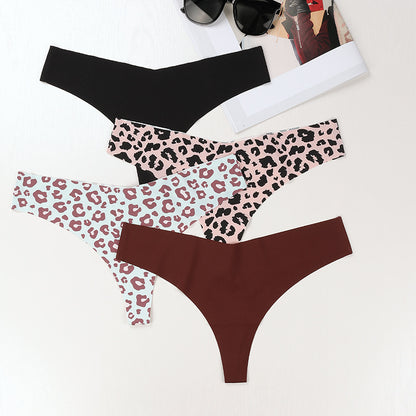 Braguitas deportivas informales de secado rápido y transpirables con estampado de leopardo para mujer