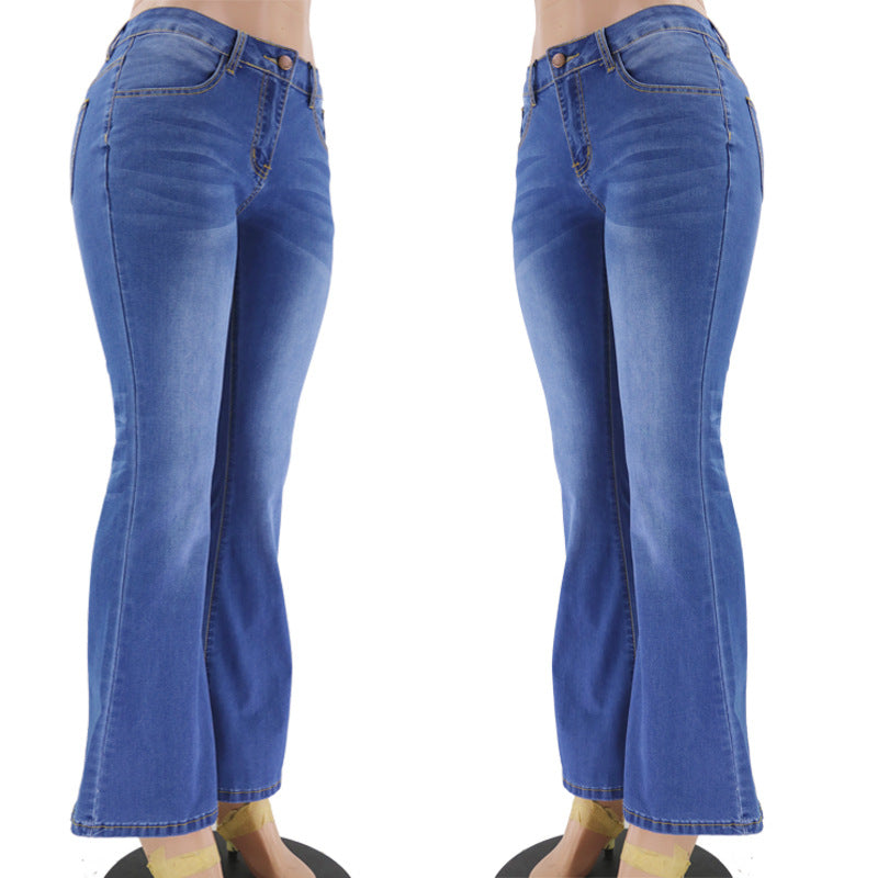 Vaqueros holgados casuales de moda para mujer