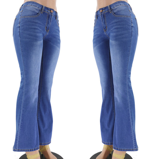 Vaqueros holgados casuales de moda para mujer