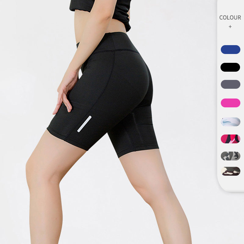 Women'S Casual Fitness Quick-Drying Tight Sports Cropped Biker Shorts