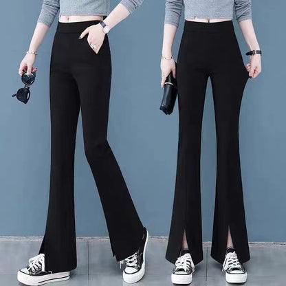 Women'S Casual Solid Color Split Flared Pants