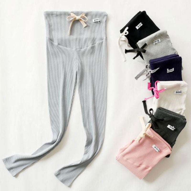 Pregnant Women Fashion Casual Belly Threaded Leggings