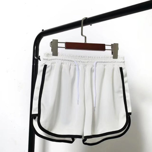 Women Casual Loose Solid Color Drawstring Shorts
