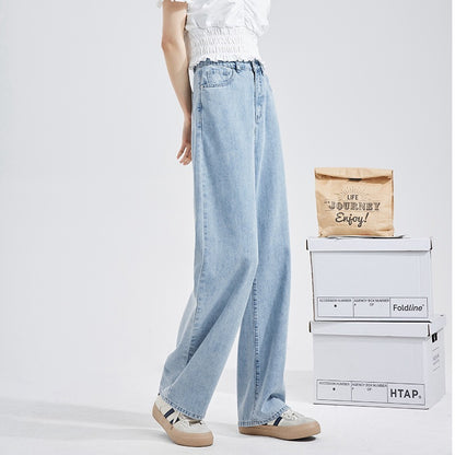 Vaqueros rectos casuales holgados a la moda para mujer