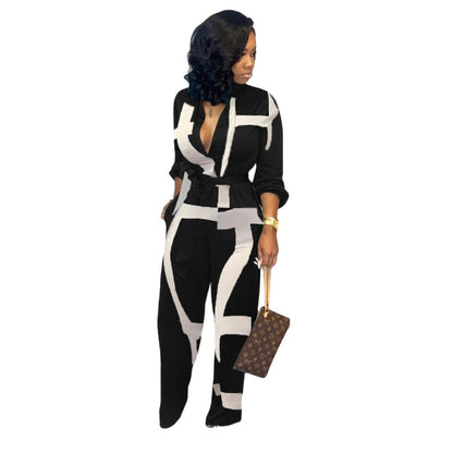 Women Fashion Casual Long Sleeve Jumpsuit