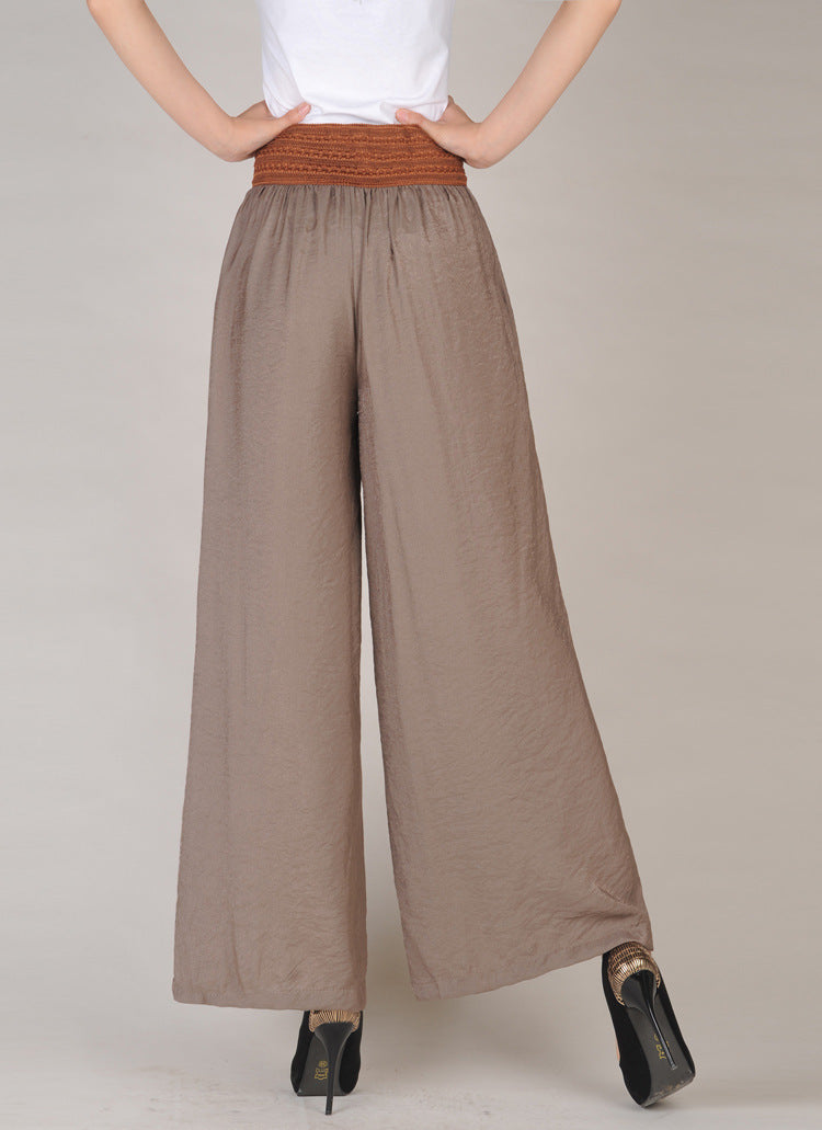 Women'S Fashion Casual Cotton Linen Thin Wide Leg Loose Trousers