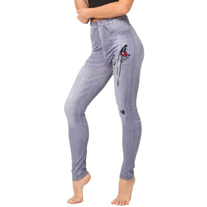 Women High Waist Printed Casual Slim Fashion Leggings Pants