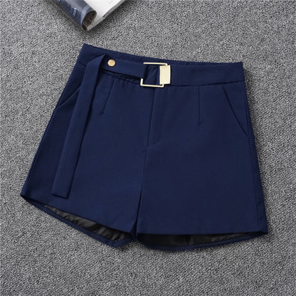 S-3XL Women Summer Casual Loose High Waist Wide Leg A-Line Shorts