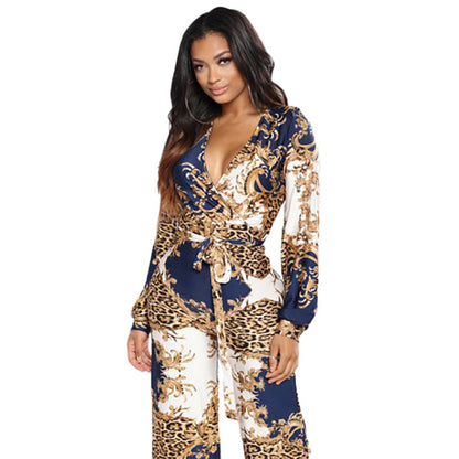 Women Fashion Casual Long Sleeve Jumpsuit