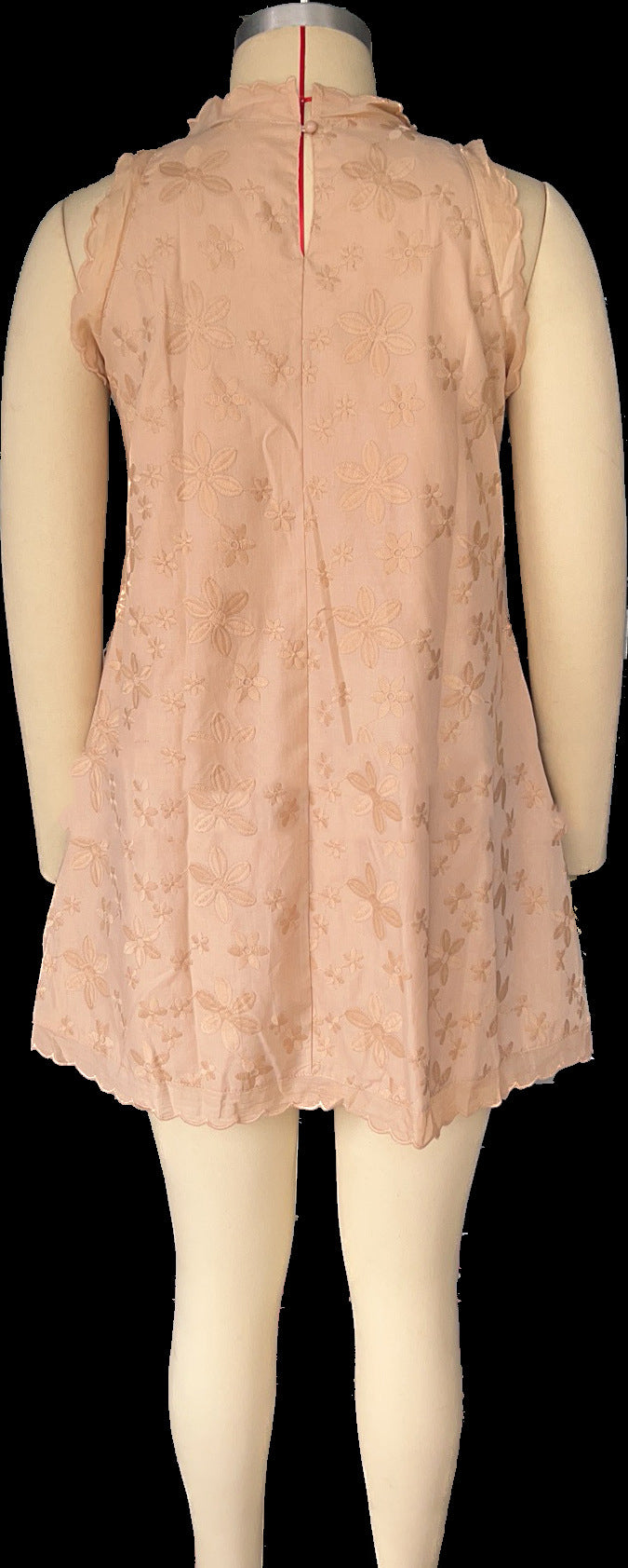 Vestido informal holgado sin mangas con estampado floral a la moda para mujer