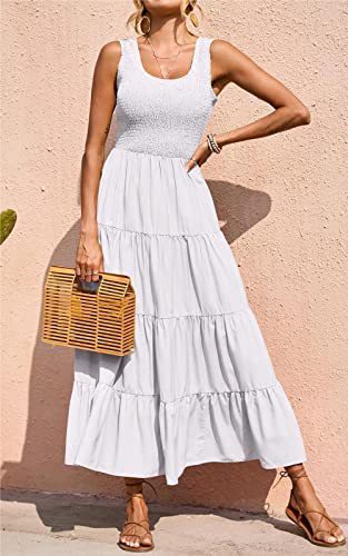 Vestido casual básico de verano para mujer, liso, corte A, estilo swing