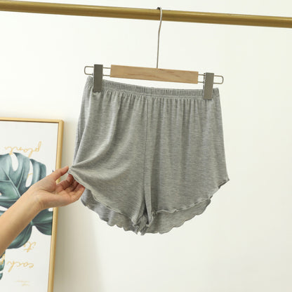 Pantalones cortos holgados con ribete en las orejas, de color liso, informales, para mujer