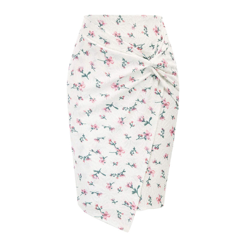 Women Printed Casual Hip Midi Skirt
