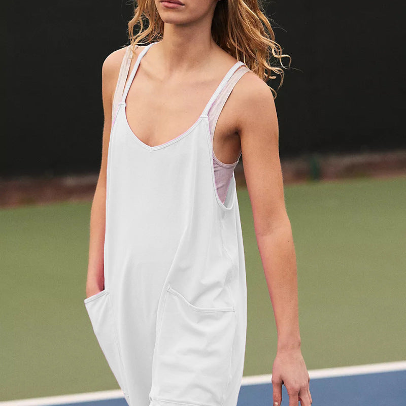 Women'S Fashion Casual Pocket Suspenders Rompers