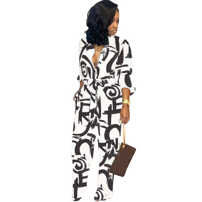 Women Fashion Casual Long Sleeve Jumpsuit