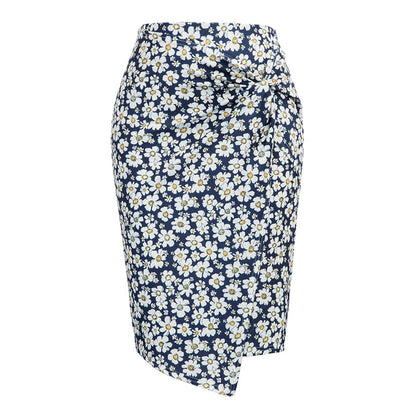 Women Printed Casual Hip Midi Skirt
