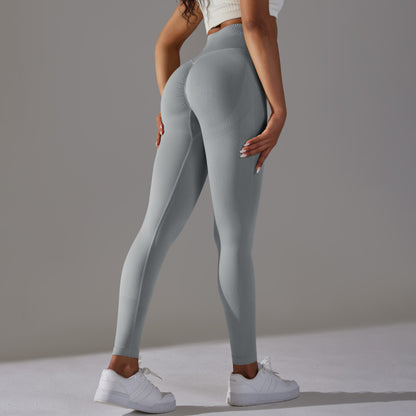Pantalones de yoga deportivos de cintura alta para mujer, informales, a la moda, con efecto vientre plano y cadera.