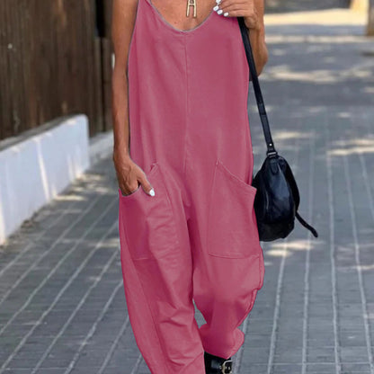 Women'S Fashion Casual Loose Suspender Jumpsuit