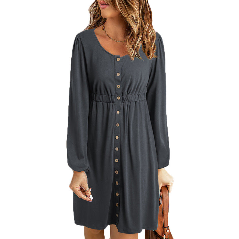 Women Casual Summer Solid Color Sleeveless Loose Dress