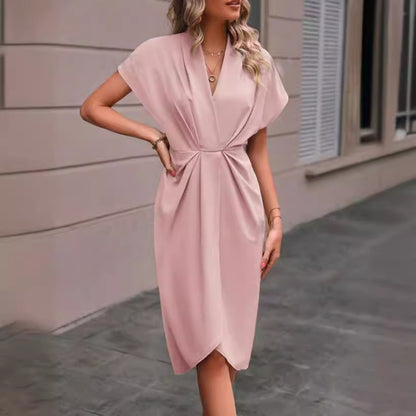Women Casual Fashion Solid Color Dress