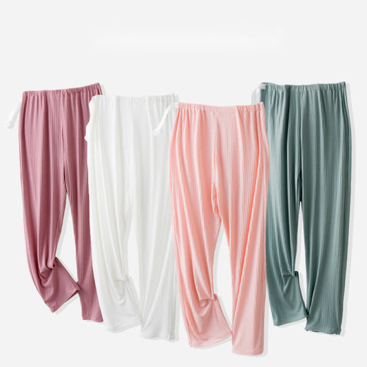 Pantalones de vientre ajustables de color sólido casuales de moda para mujeres embarazadas