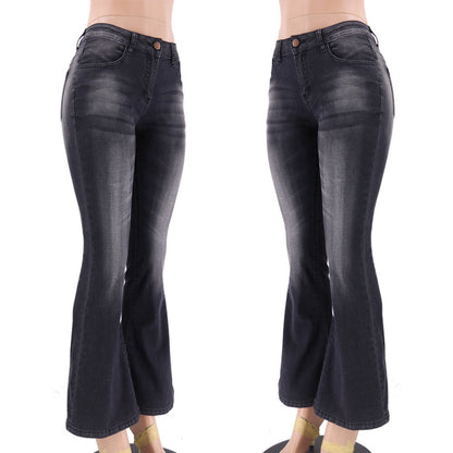Vaqueros holgados casuales de moda para mujer