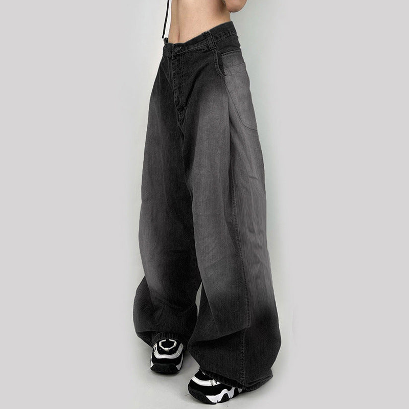Women Fashion Casual Loose Gradient Wide Leg Pants