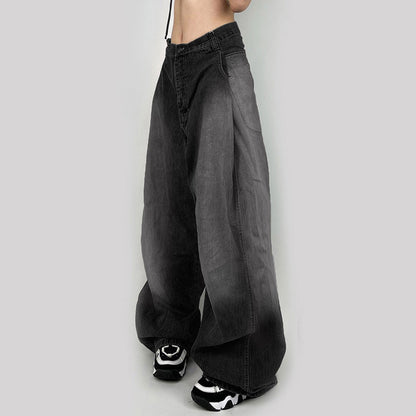 Women Fashion Casual Loose Gradient Wide Leg Pants