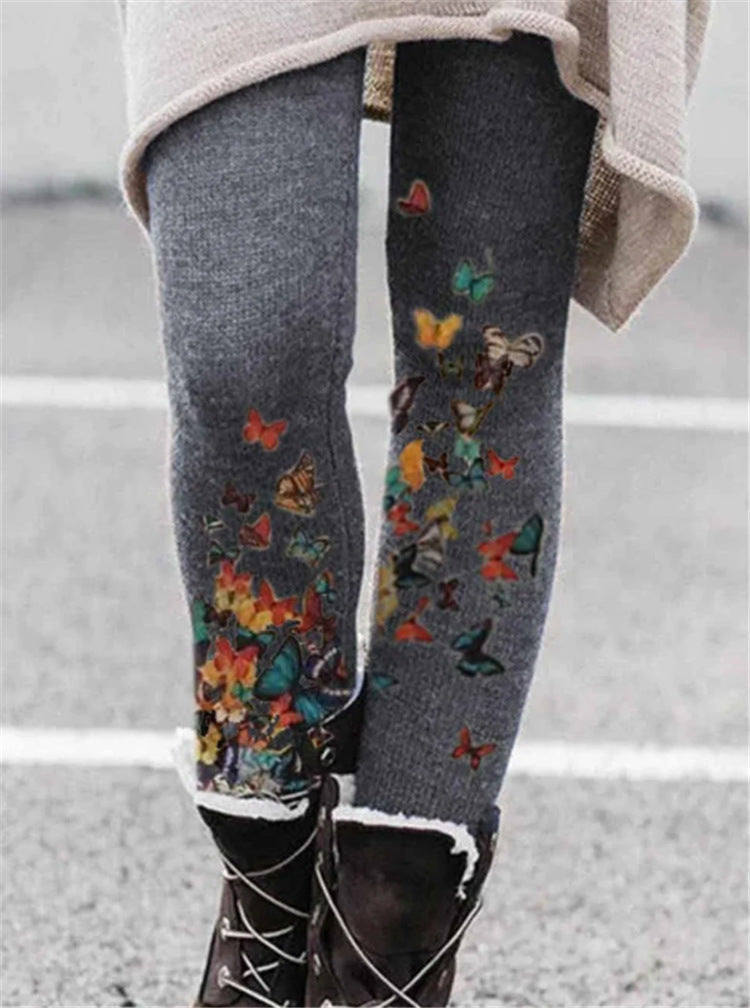 Women Printed Casual Slim Leggings Pants