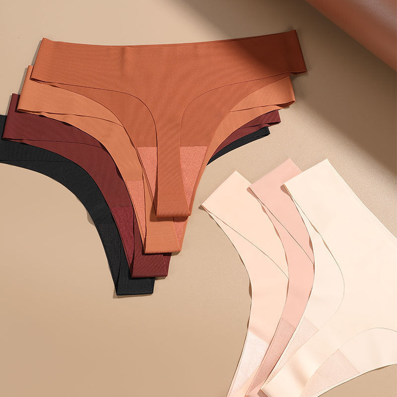 Women Low-waist Breathable Solid Color Quick-drying Casual Panty