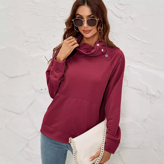 Sudaderas casuales lisas en blanco para mujer