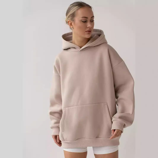 Sudadera con capucha de manga larga holgada informal para mujer de otoño e invierno