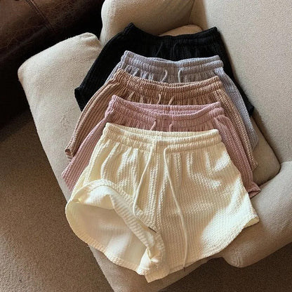 Pantalones cortos deportivos holgados e informales para correr, fitness, de pierna ancha y cintura alta, de corte A, talla grande para mujer